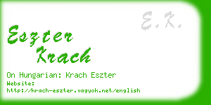 eszter krach business card